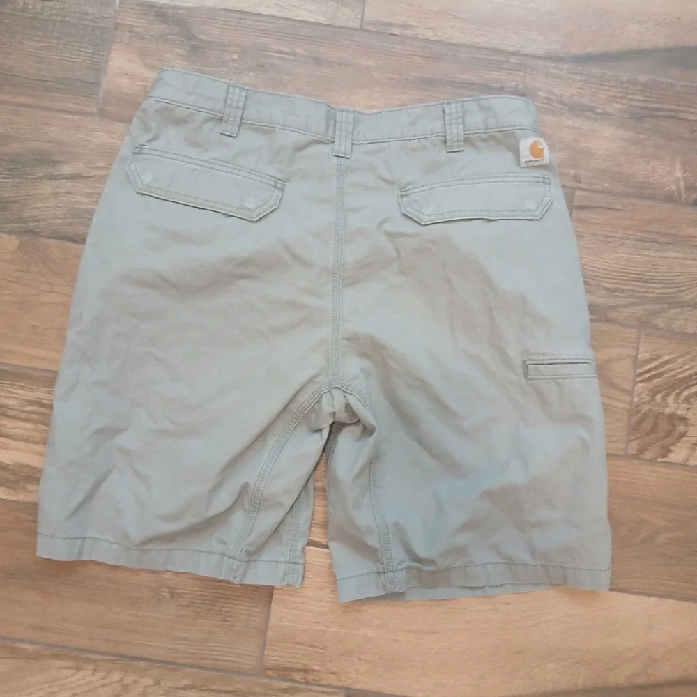 Carhartt Shorts Mens 38 Gray Ripstop Cotton Workwear Cargo Relaxed 100240 066